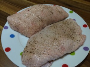 Duck breasts - seasoned