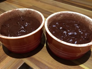 Chocolate fondants - prepared