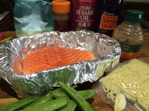 Teriyaki salmon ingredients