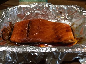 Teriyaki salmon - stooping