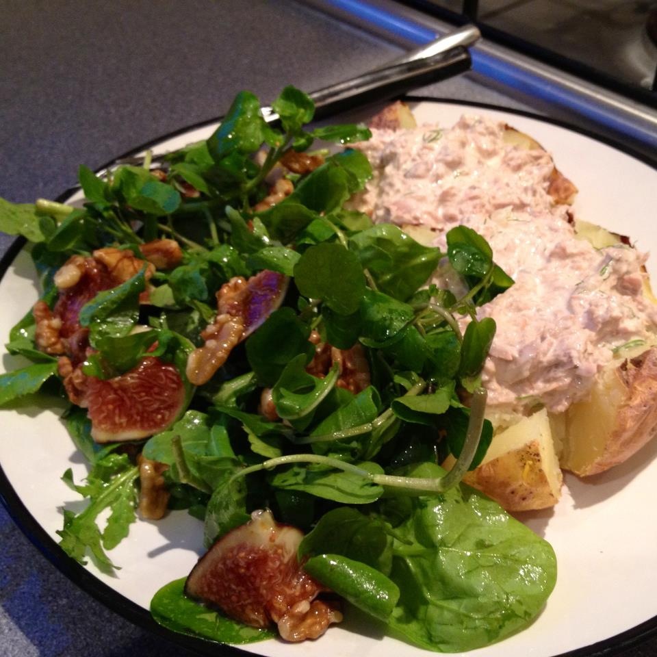 Jacket with tuna & olives