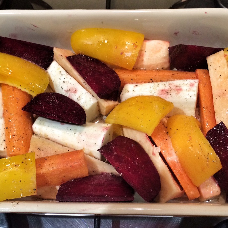 Winter roast vegetable salad