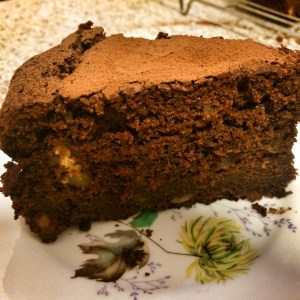 Chocolate, squash and pecan cake