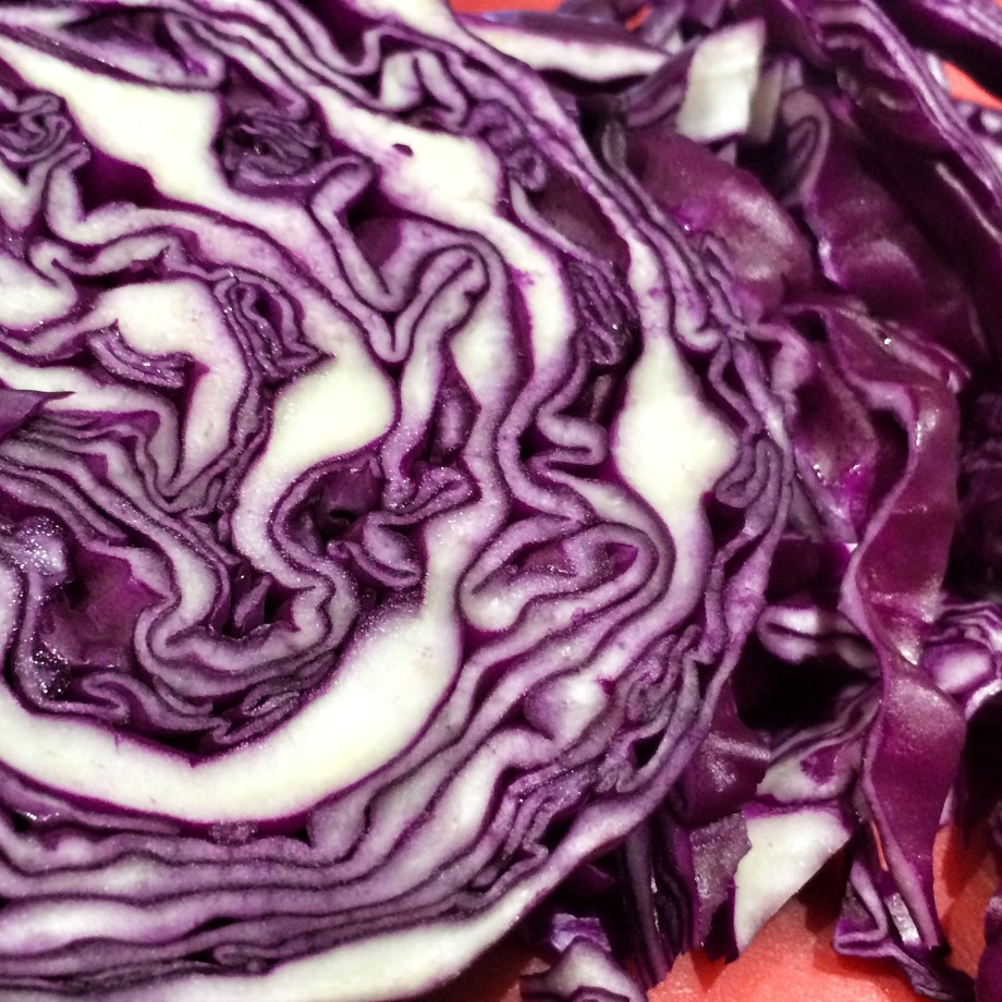 Blackberry braised red cabbage