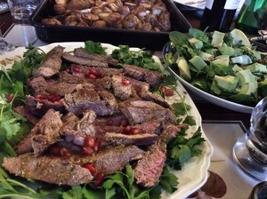 lemon and thyme sliced steak