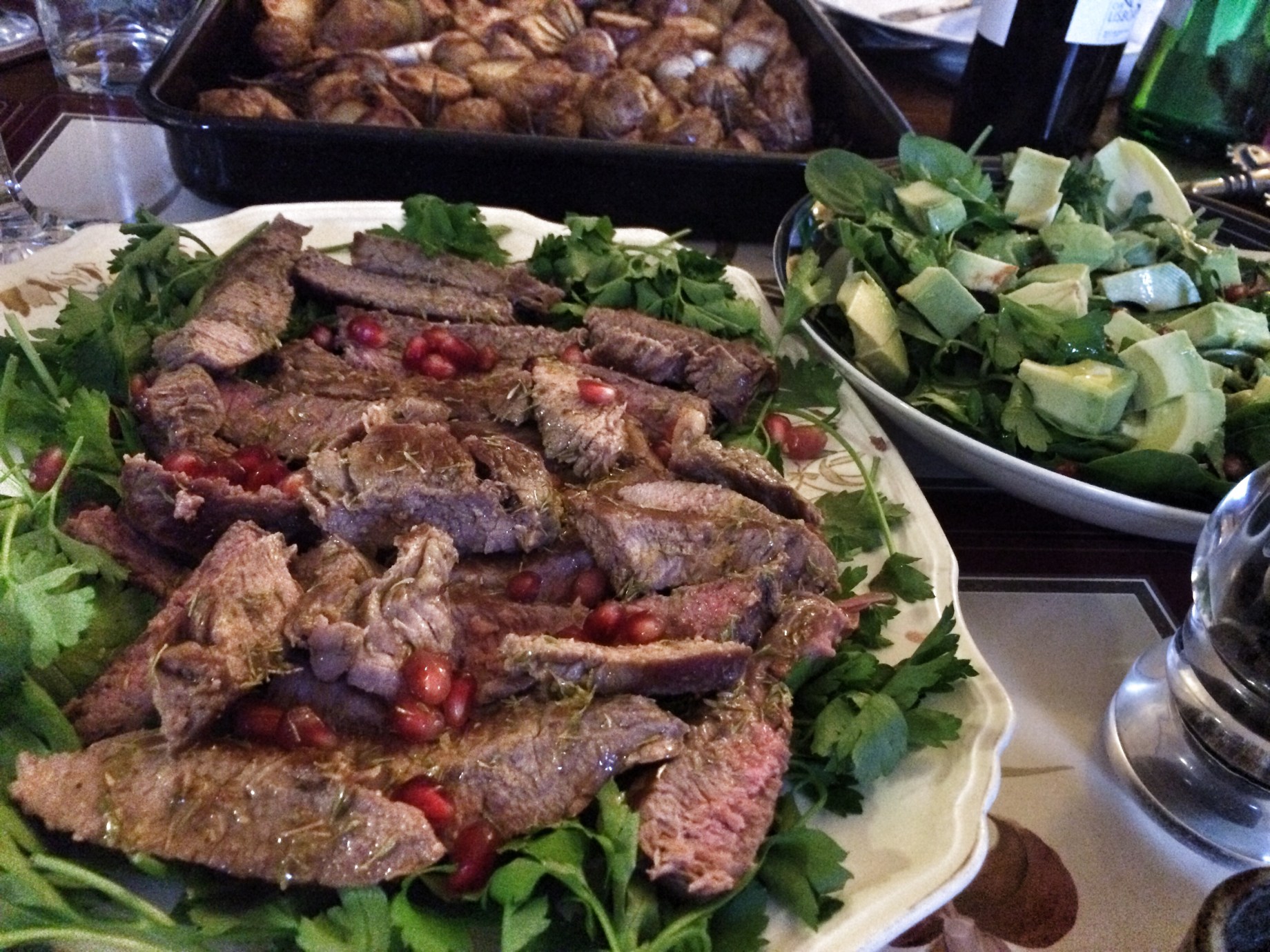 lemon and thyme sliced steak