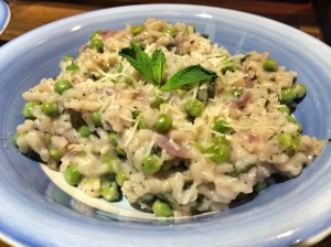 Pea and mint risotto