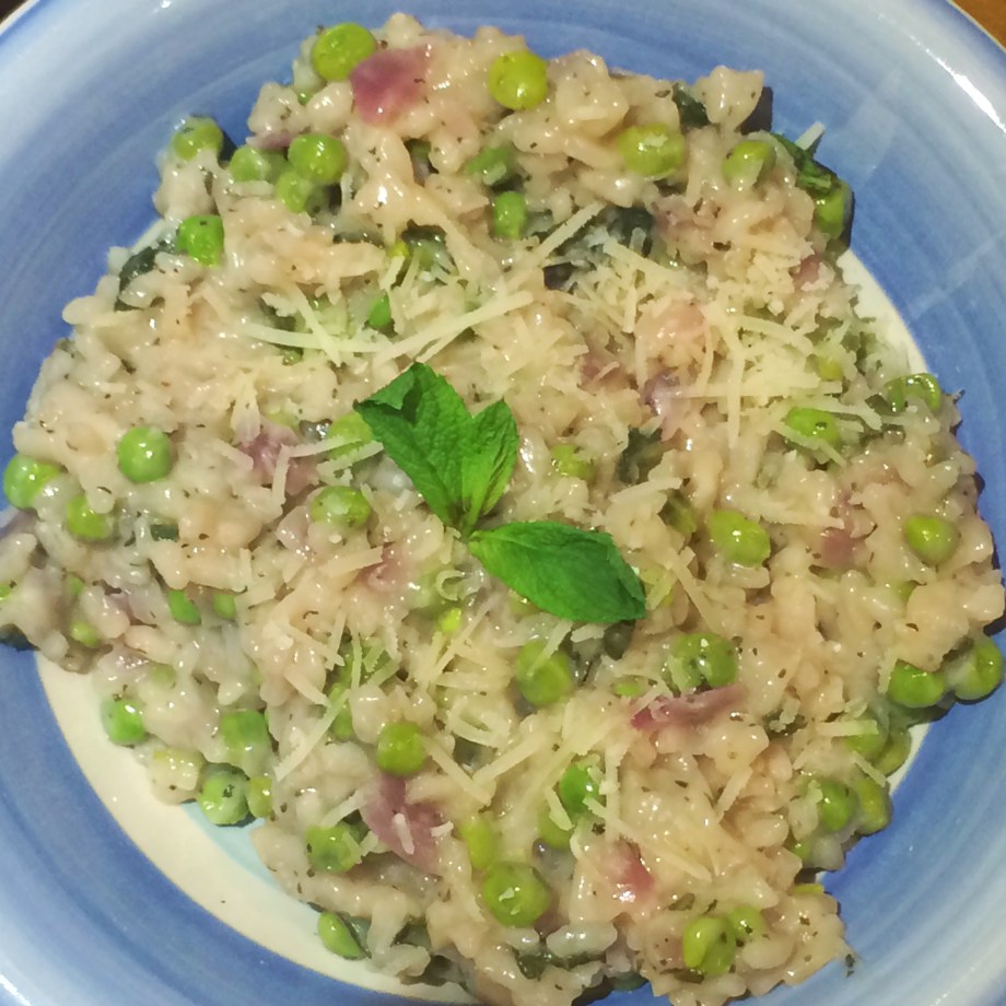Pea and mint risotto