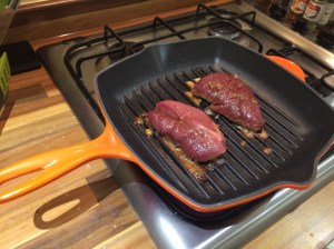 Venison with ginger and pomegranate marinade
