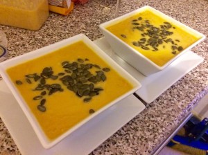 Butternut squash and chickpea soup