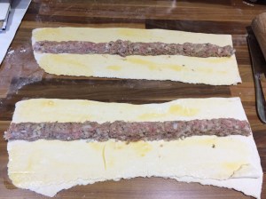 Sesame sausage rolls