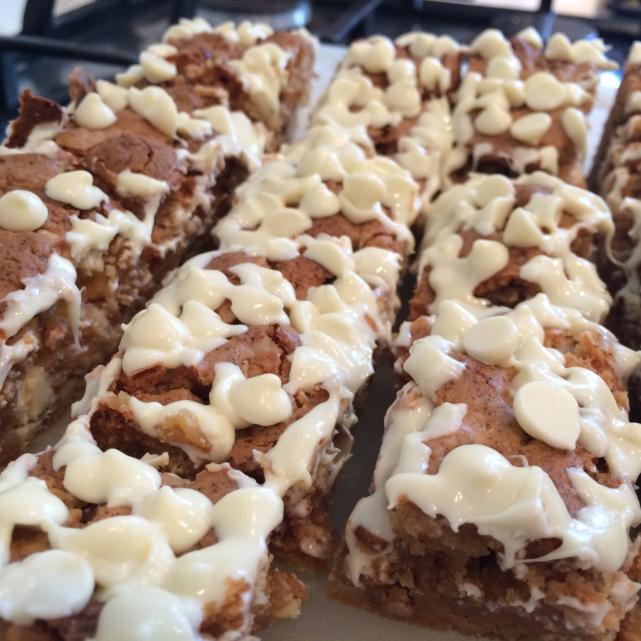 Peanut butter blondies