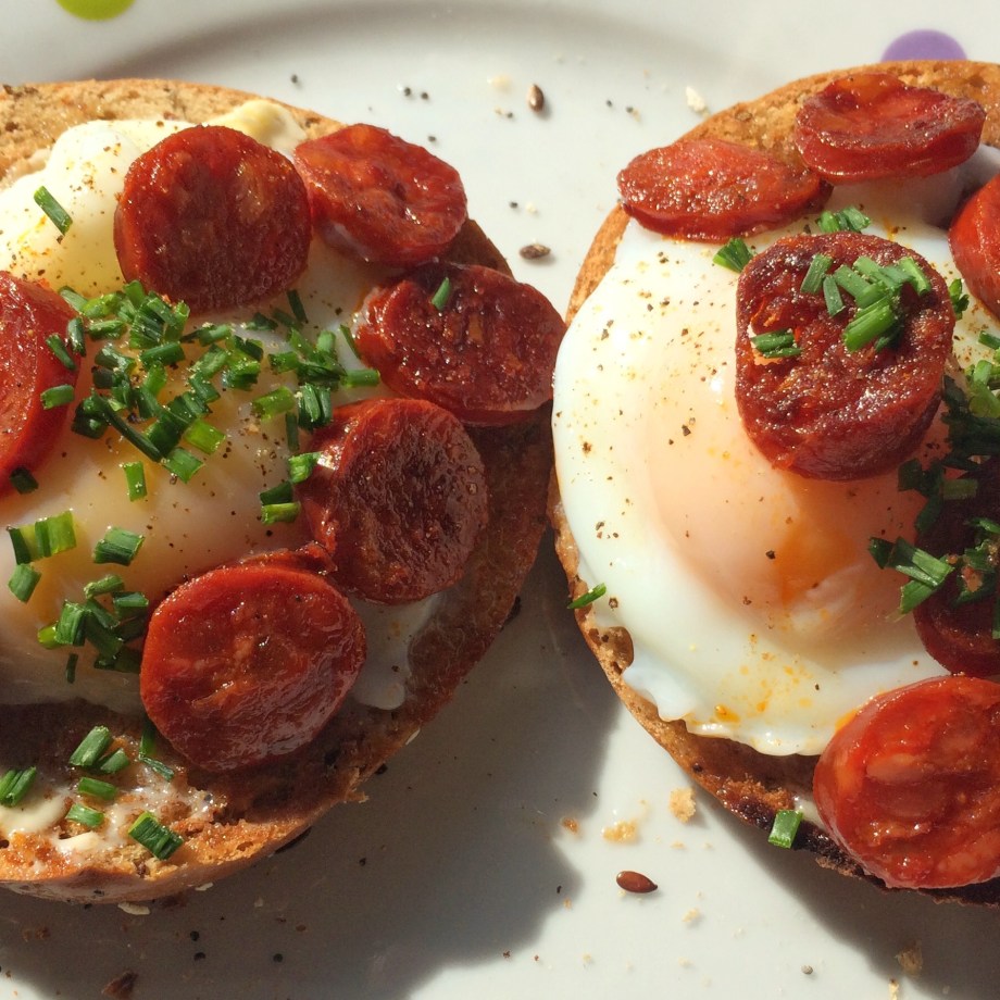 Eggs with chorizo