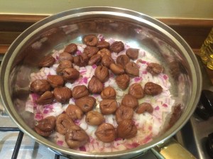 Pheasant and chestnut pie