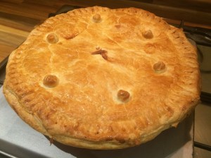 Pheasant and chestnut pie