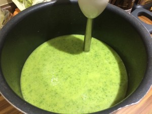 Courgette and watercress soup