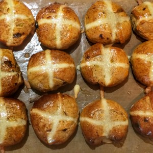 Hot Cross Buns apricot prune