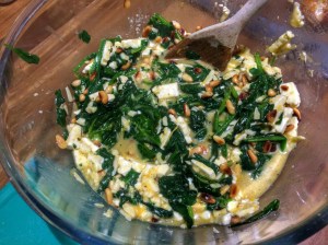 Feta and spinach pie with filo pastry