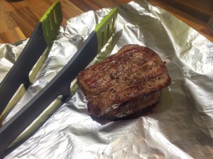 Steak with feta mint couscous