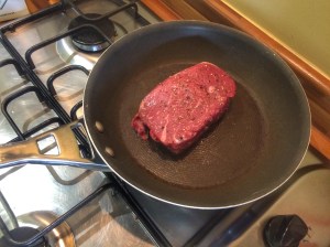 Steak with feta mint couscous