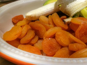 Spiced apricot and banana crumble recipe