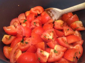 Crispy breaded chicken with tomato salsa