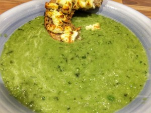 mint and pea soup