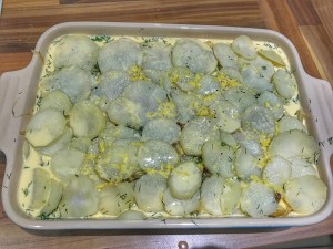 Swedish salmon pudding