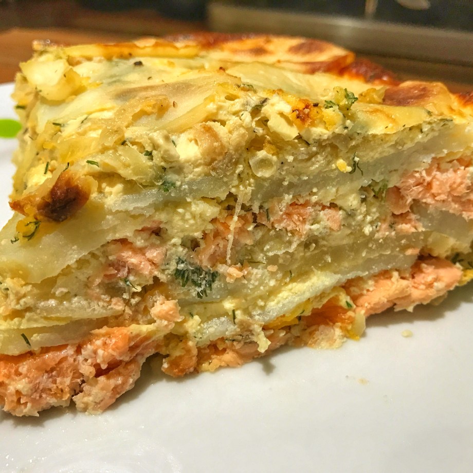 Swedish salmon pudding