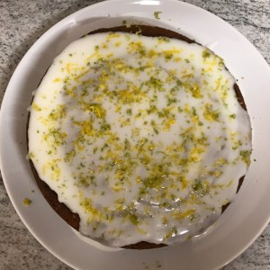 Lemon and lime drizzle cake