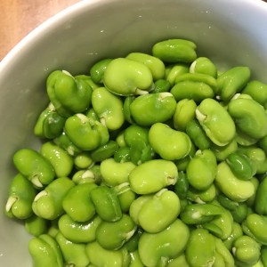 Broad bean and saffron risotto (Janet’s risotto)