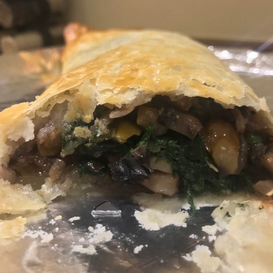Chestnut and mushroom en croute